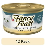 (12 pack) Purina Fancy Feast Grilled Cat Food, Wet Cat Food, Tuna Feast in Gravy, 3 oz Can