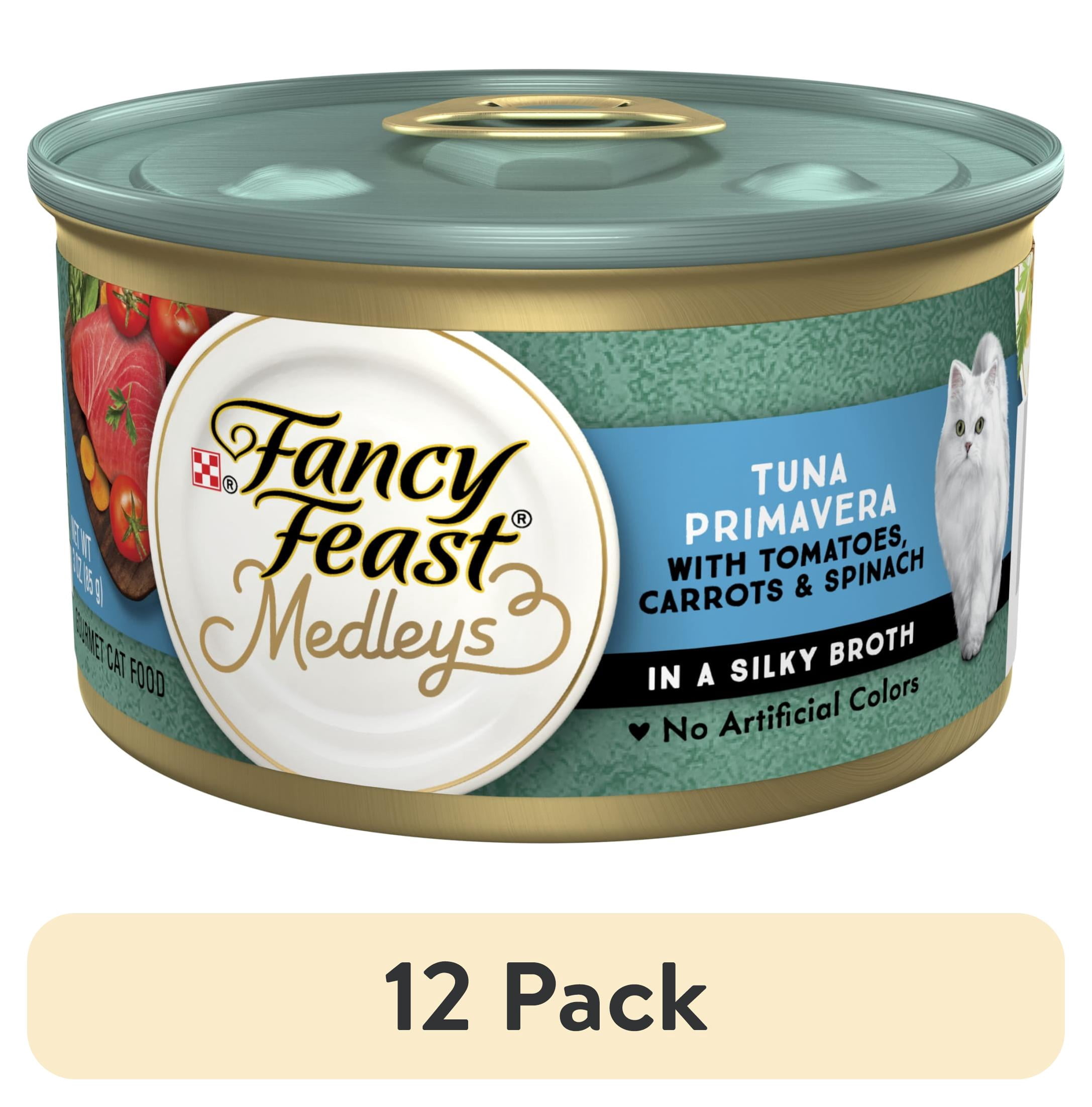 (12 pack) Purina Fancy Feast Medleys Food, Wet Cat Food, Tuna Primavera & Spinach, 3 oz Can