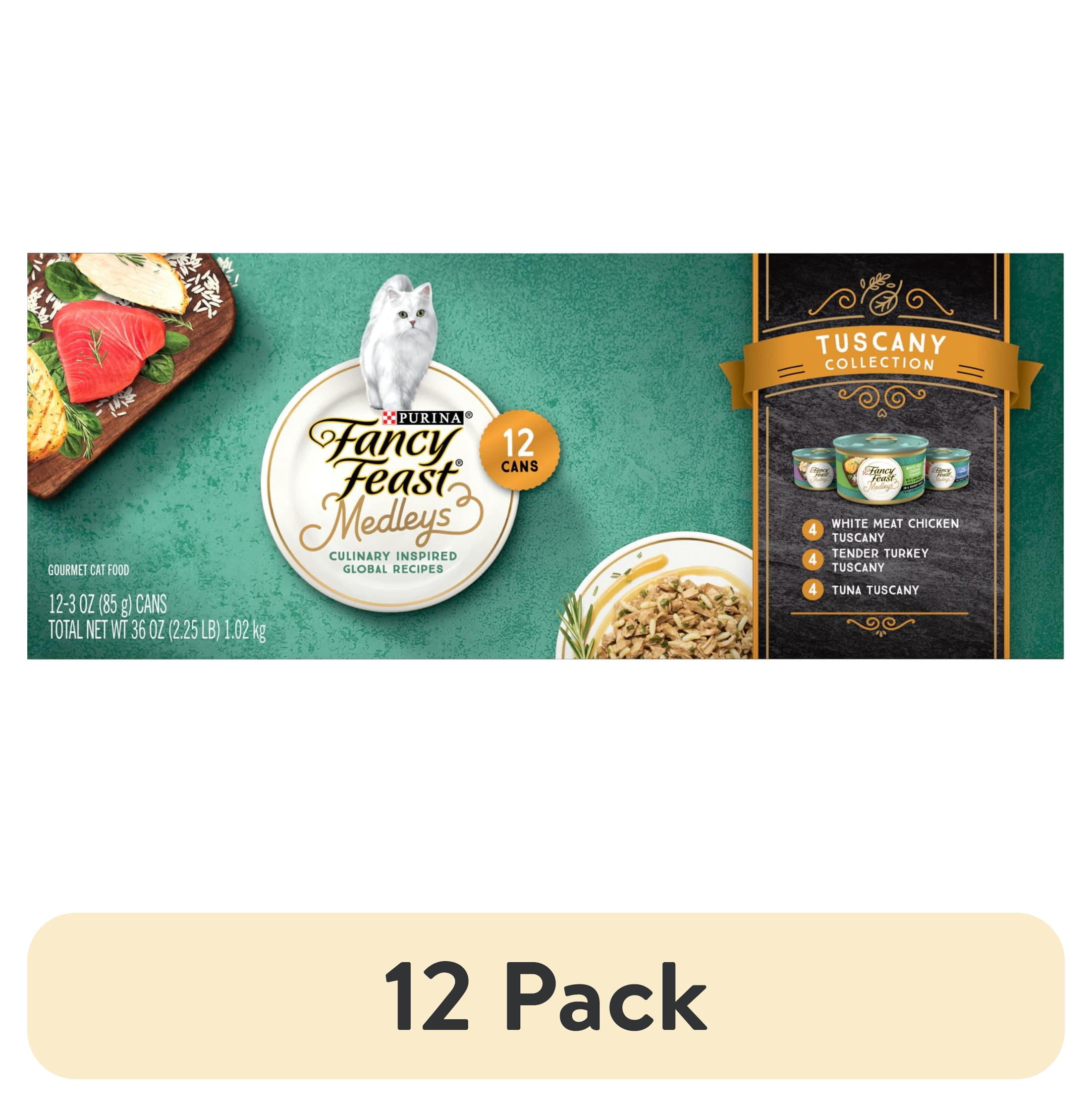 (12 pack) Purina Fancy Feast Medleys Tuscany Collection Wet Cat Food Variety Pack, 3 oz Cans (12 Pack)
