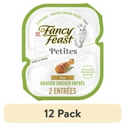 (24 pack) Purina Fancy Feast Petites Braised Chicken Entrée Gourmet Wet Cat Food Pate