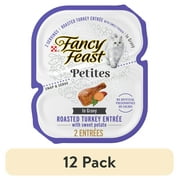 (12 pack) Purina Fancy Feast Petites With Roasted Turkey Entrée with Sweet Potato in Gravy Gourmet Wet Cat Food Pate