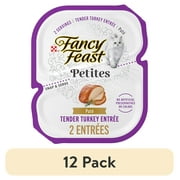 (12 pack) Purina Fancy Feast Petites Tender Turkey Entrée Gourmet Wet Cat Food Pate