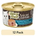 thumbnail image 1 of (12 pack) Purina Fancy Feast Savory Centers Pate Adult Wet Cat Food with Tuna and a Gravy Center, 3 oz Can, 1 of 9