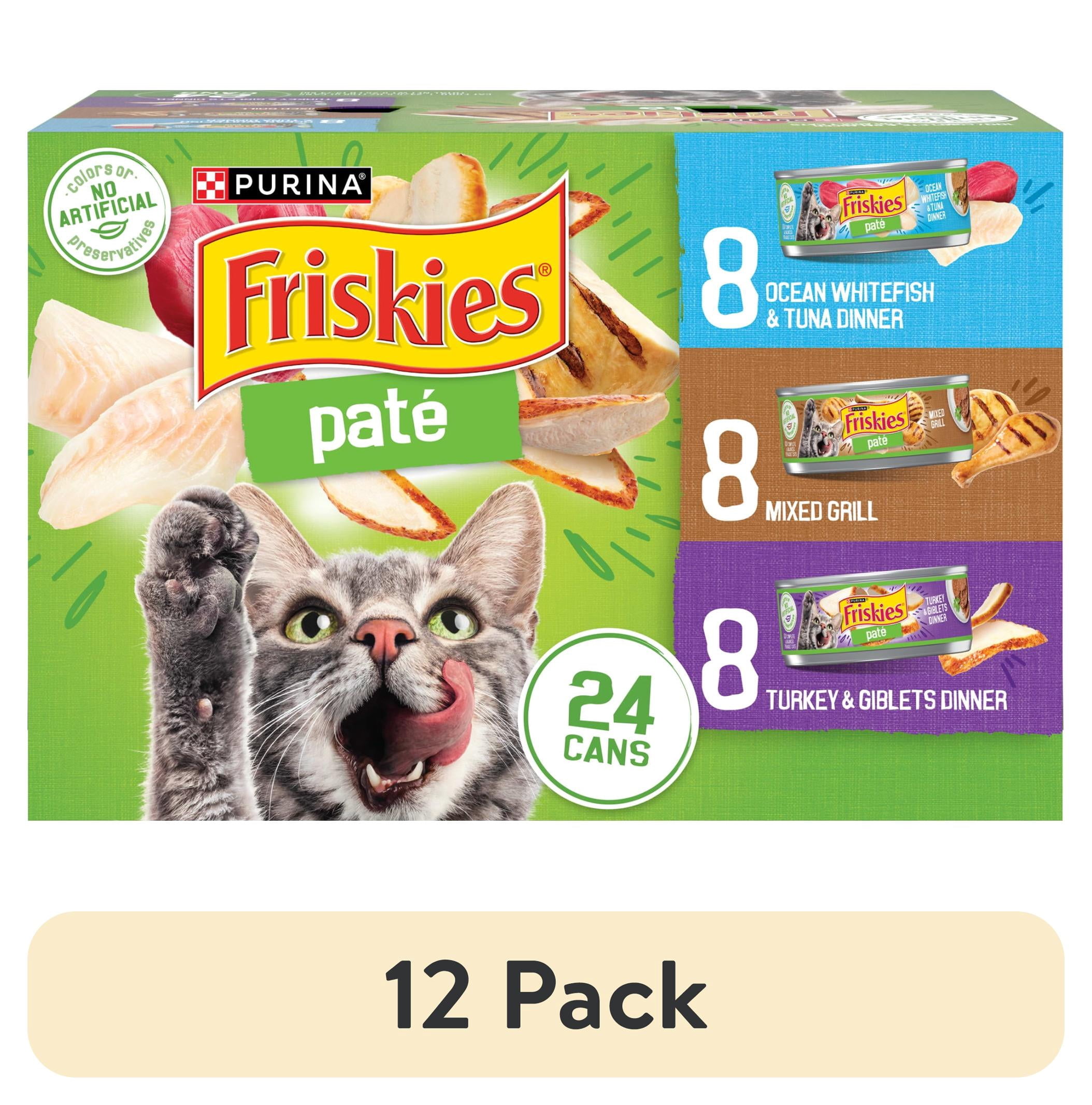 (12 pack) Purina Friskies Classic Pate Variety Pack Wet Cat Food, 5.5 oz Cans, 24 Pack