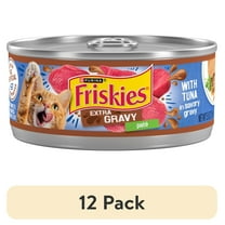 (12 pack) Purina Friskies Wet Cat Food Gravy Pate, Tuna, Wet Cat Food, 5.5 oz. Can