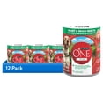 thumbnail image 1 of (12 pack) Purina ONE Plus Tender Cuts in Gravy Heart and Brain Chicken and Brown Rice Entree Natural with Added Vitamins and Minerals Wet Dog Food, 13 oz Can, 1 of 12