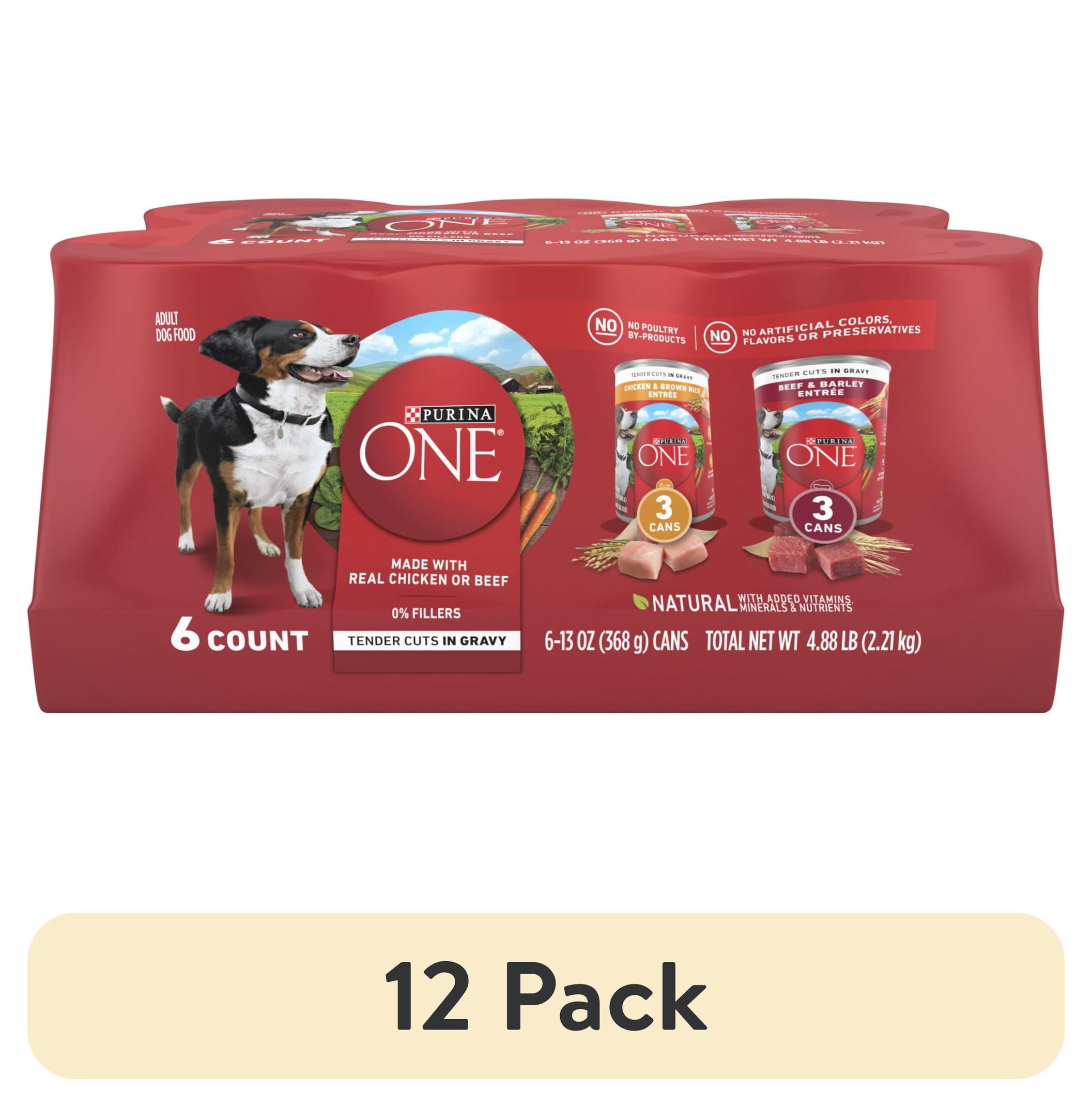 Purina ONE Wet Dog Food, High Protein Soft Variety Pack 13 oz Cans
