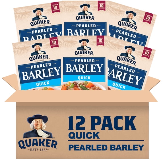 (12 pack) Quaker Quick Pearled Barley, 11 oz, Single Pack, Low Fat, Sodium Free
