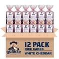 thumbnail image 1 of (12 pack) Quaker Rice Cakes, White Cheddar, Gluten Free, 5.5 oz Bag, 1 of 7