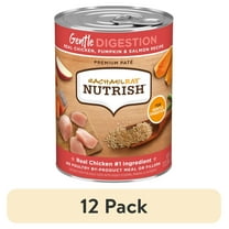 (12 pack) Rachael Ray Nutrish Premium Paté Gentle Digestion Real Chicken, Pumpkin & Salmon Recipe Wet Dog Food, 13 oz. Can