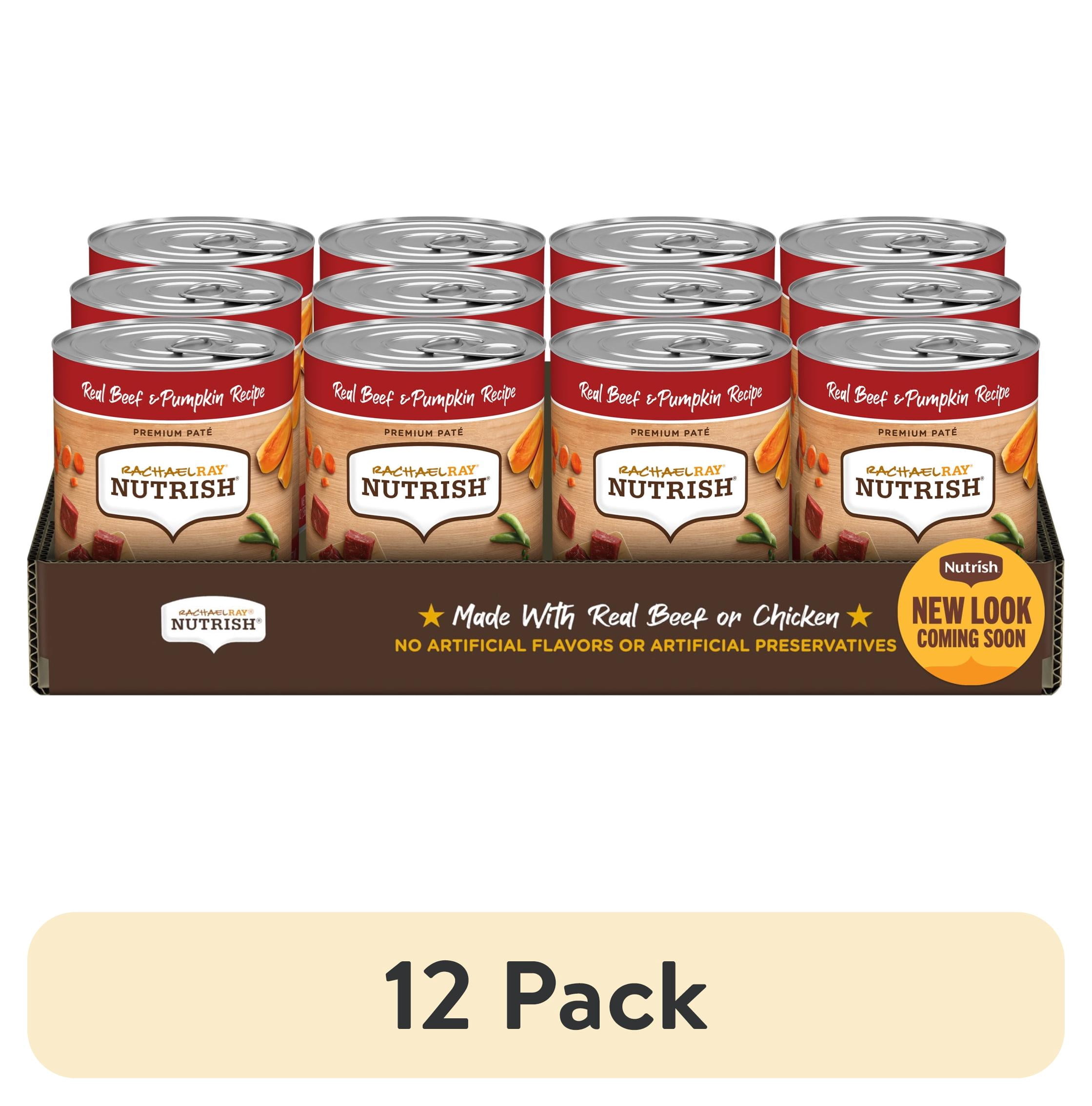 (12 pack) Rachael Ray Nutrish Premium Paté Real Beef & Pumpkin Recipe Wet Dog Food, 13 oz. Can, 12 Count