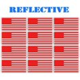 thumbnail image 1 of (12 pack) Reflective USA United States of America American Flag Hard hat Stickers | American Helmet Decals Labels | USA Flag Decals | Hard Hat, Lunchbox, Toolbox, Locker, Badge (Red), 1 of 3