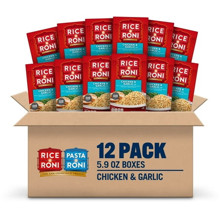 (12 pack) Rice-A-Roni Chicken & Garlic Rice & Vermicelli Mix, 5.9 oz