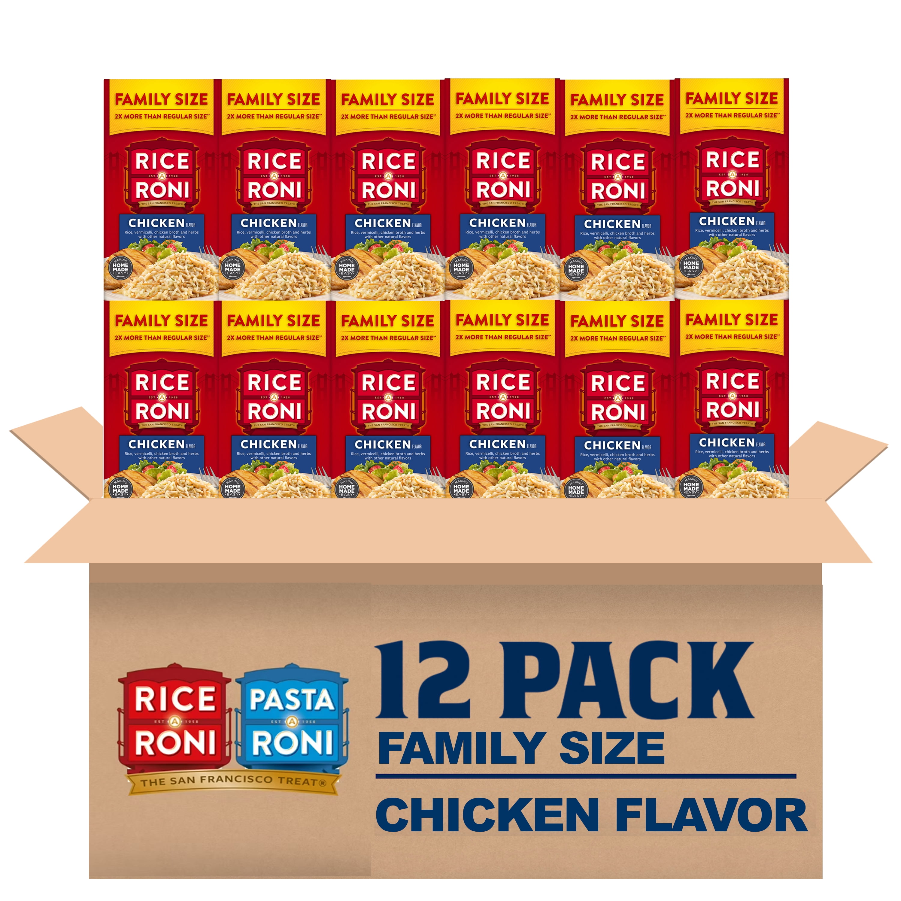 (12 pack) Rice-A-Roni Chicken Rice & Vermicelli Mix Packaged Meal ...