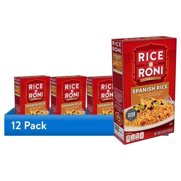 (12 pack) Rice-A-Roni Rice, Spanish Flavor 6.8 oz Box