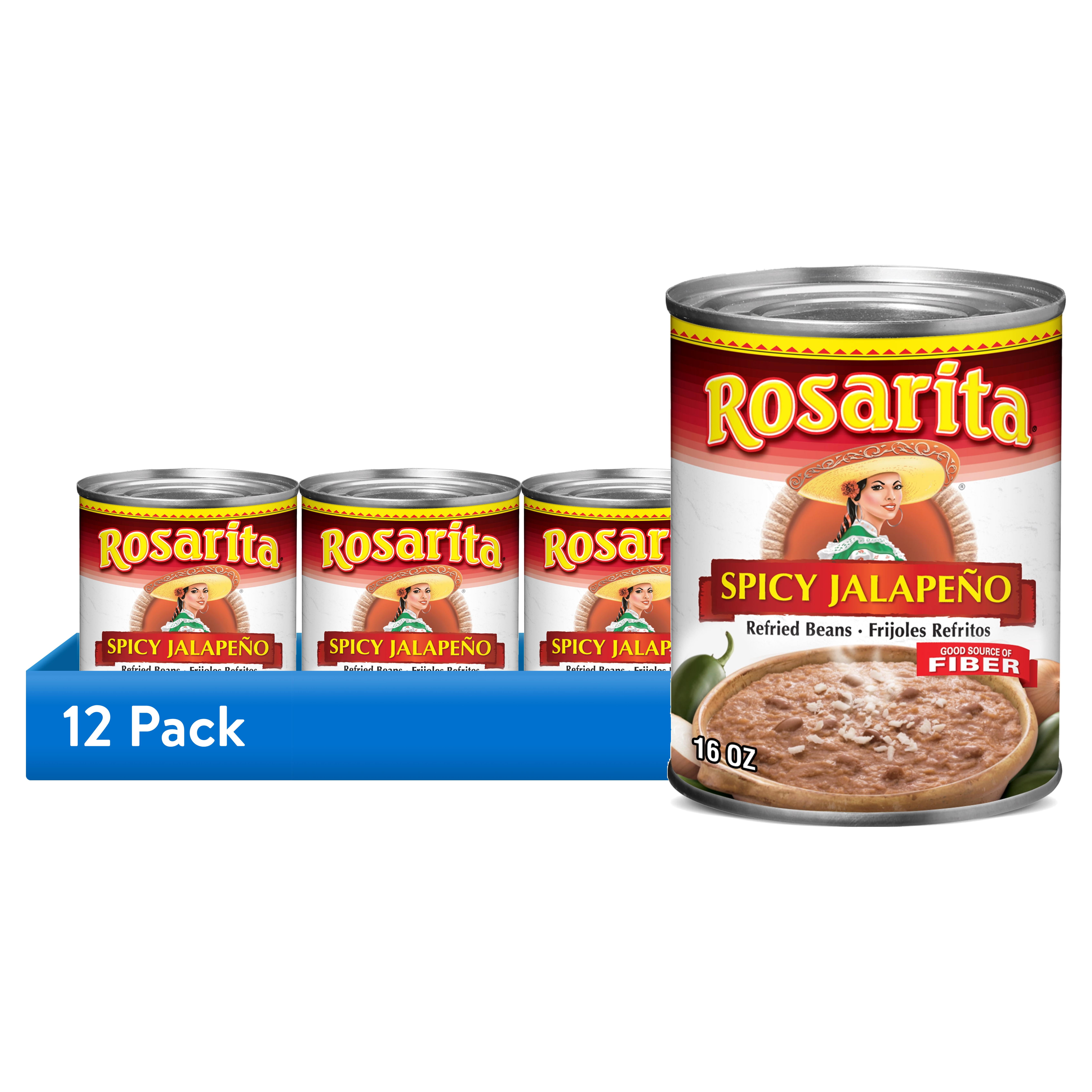 Rosarita Spicy Jalapeno Refried Beans, Traditional Mexican Flavor