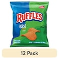 thumbnail image 1 of (12 pack) Ruffles Queso Cheese Flavored Potato Snack Chips, 1 Ounce Bag Single Pack, 1 of 6