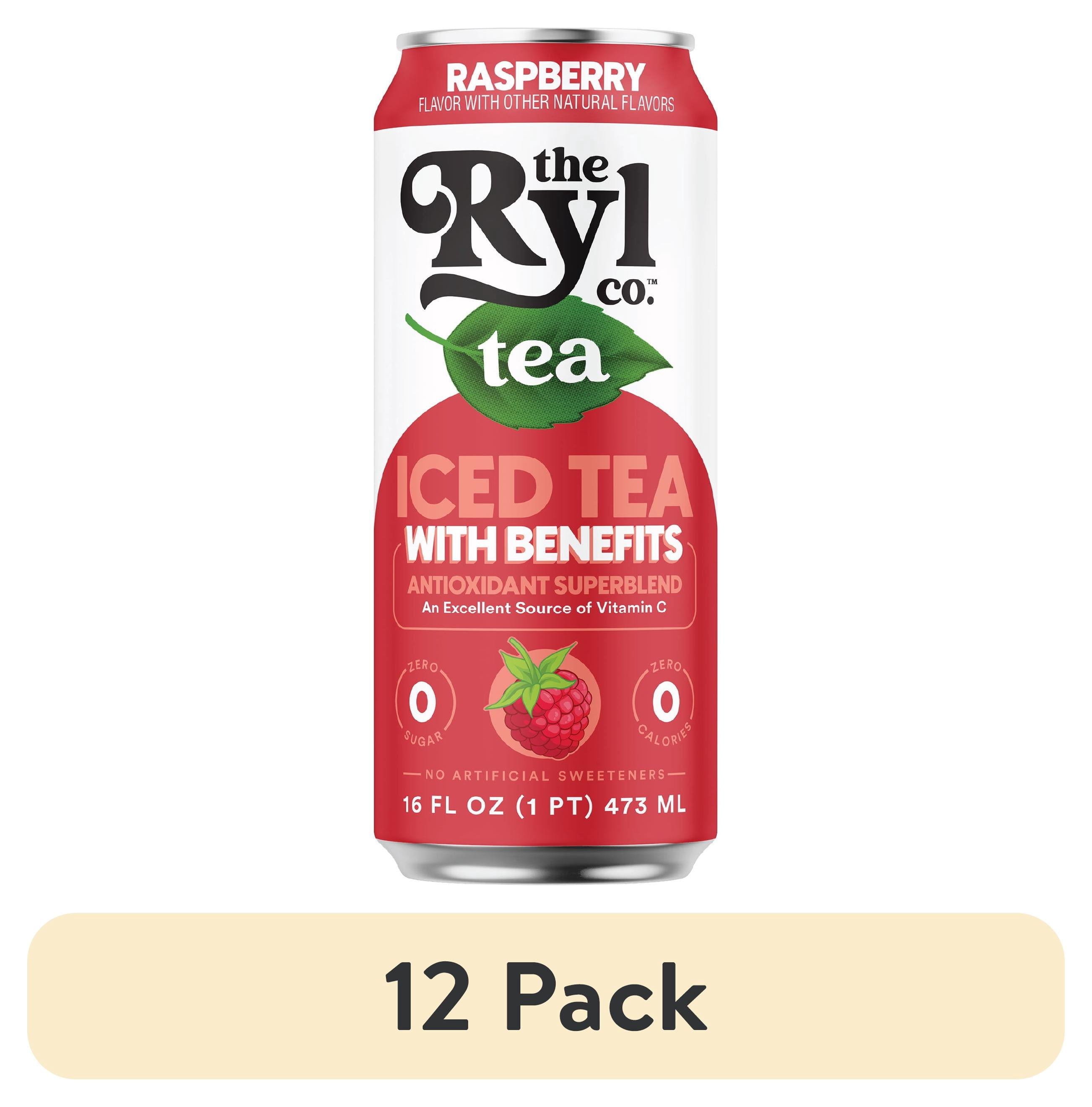 (12 pack) Ryl Iced Tea Raspberry, Zero Sugar Black Tea, Antioxidant ...