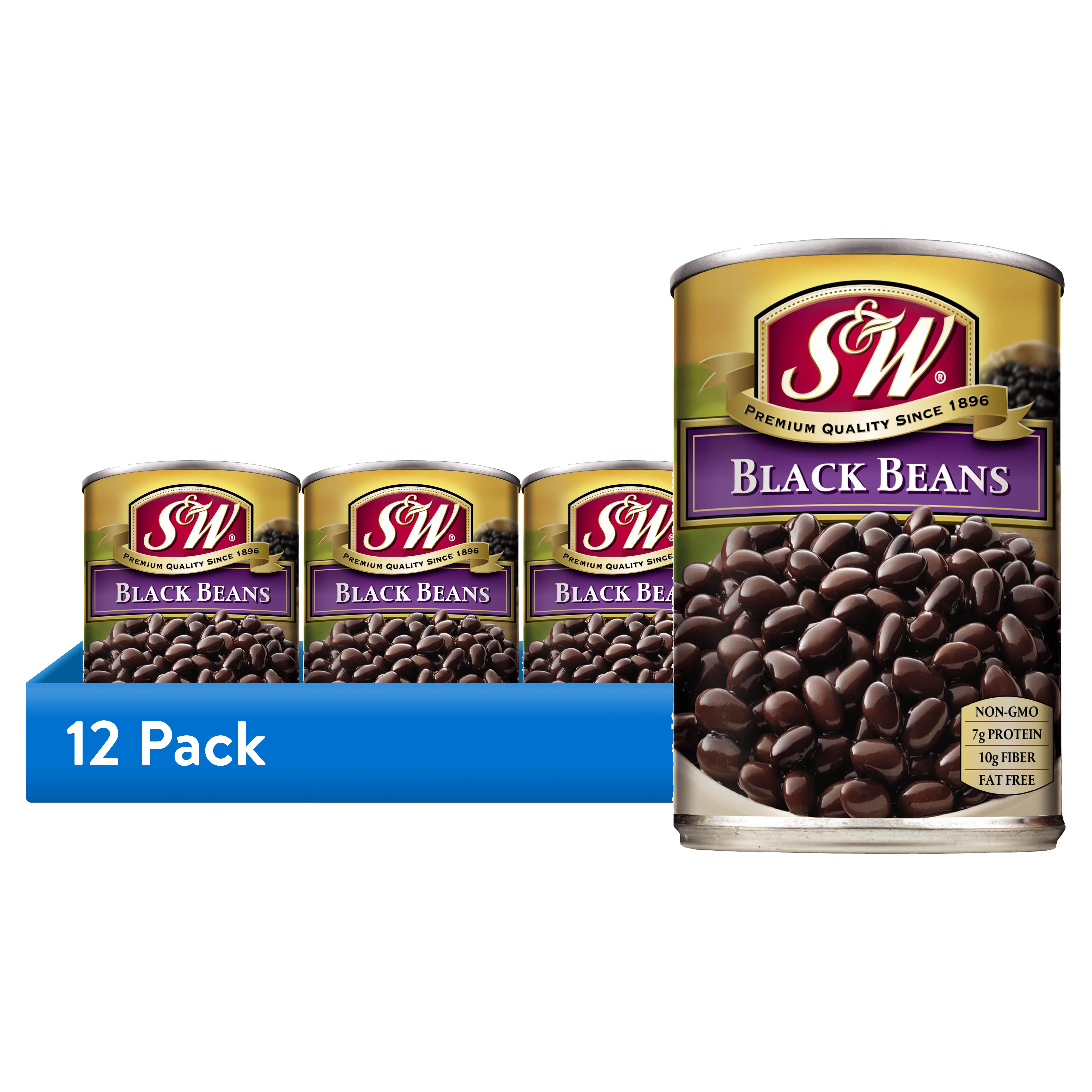 (12 pack) S&W Black Beans 15 oz. Can