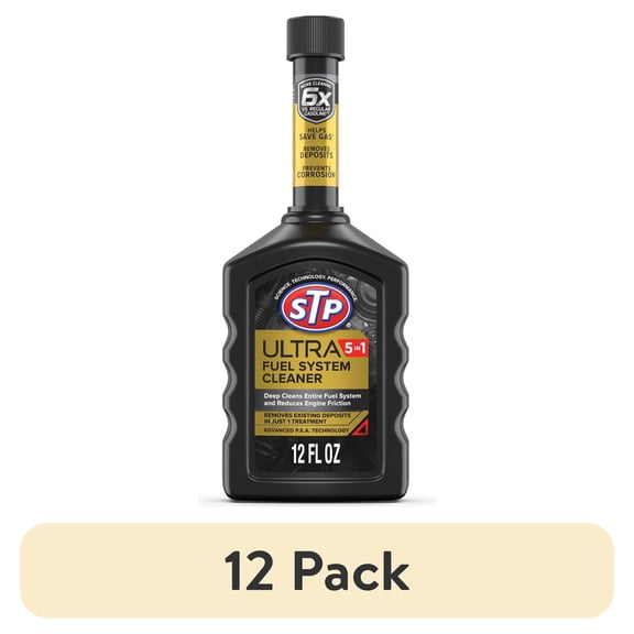 (12 pack) STP Ultra 5-in-1 Fuel System Cleaner Gas Additive, 12 fl oz
