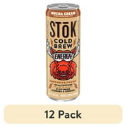 (12 pack) SToK Cold Brew Energy Mocha Cream Energy Coffee Beverage, 11 fl oz