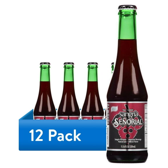 (12 pack) Sangria Senorial Soda, 11.16 fl oz (330ml) Glass Bottle, 1 Count