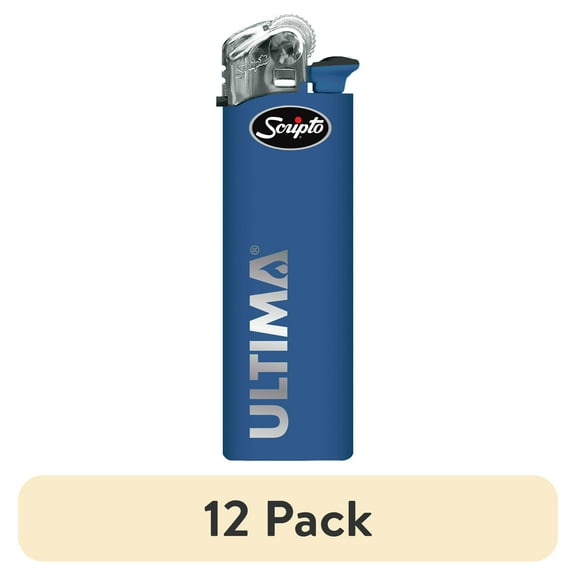 (12 pack) Scripto Ultima Premium, Adjustable Flame Pocket Lighter - 1ct