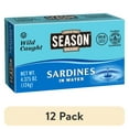 thumbnail image 1 of (12 pack) Season Sardines in Water, Salt Added, 4.375 oz Can, 1 of 7