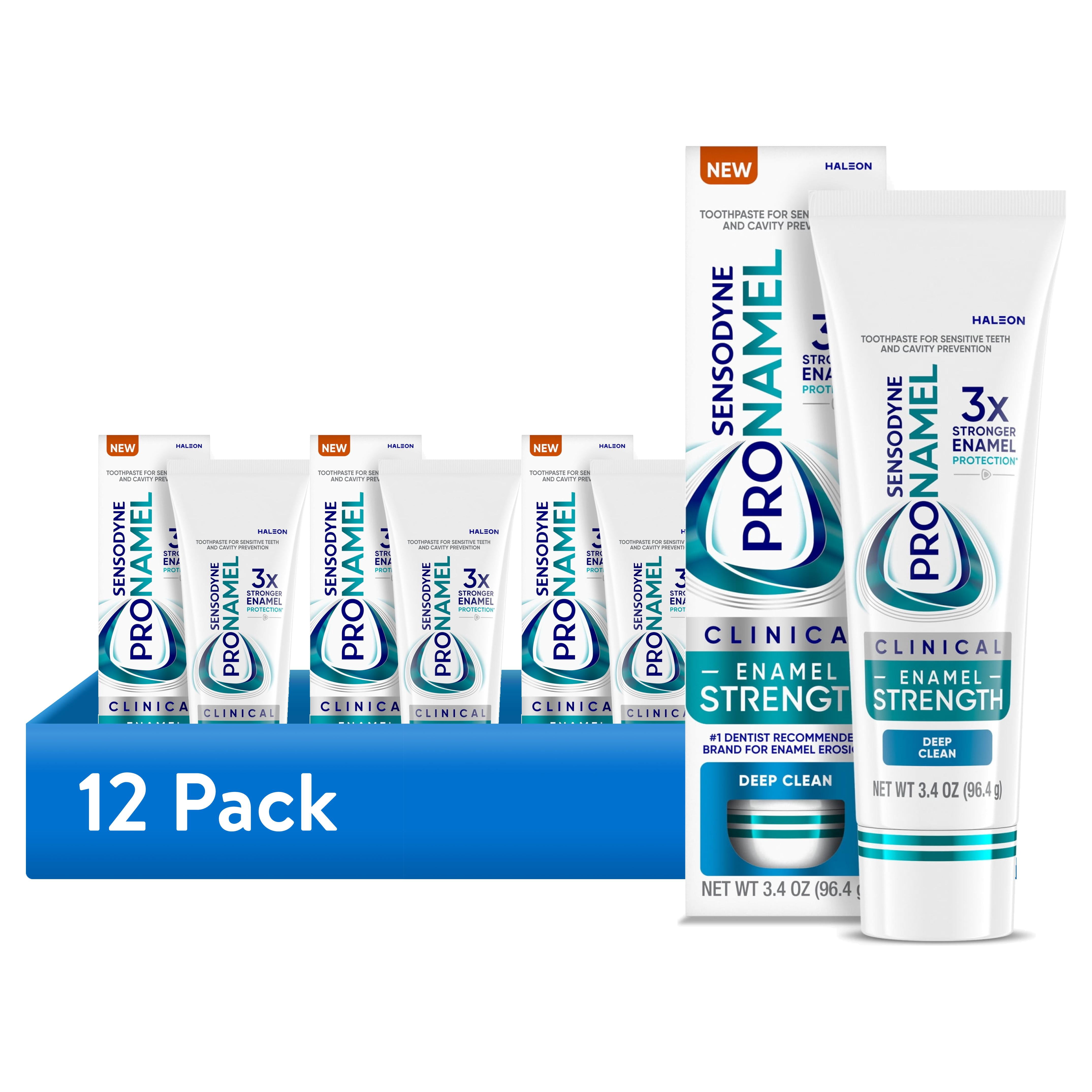 (12 pack) Sensodyne Pronamel Clinical Enamel Strength Toothpaste, Deep Clean, 3.4 Oz