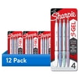 thumbnail image 1 of (12 pack) Sharpie S-Gel Pens, Medium Point (0.7mm), Black Ink, Assorted Fashion Barrel Colors, 4 Count, 1 of 9