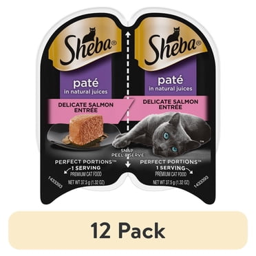 Sheba Perfect Portions Pate Wet Cat Food Variety Pack – 24 Twin Packs (48 Servings), Seafood