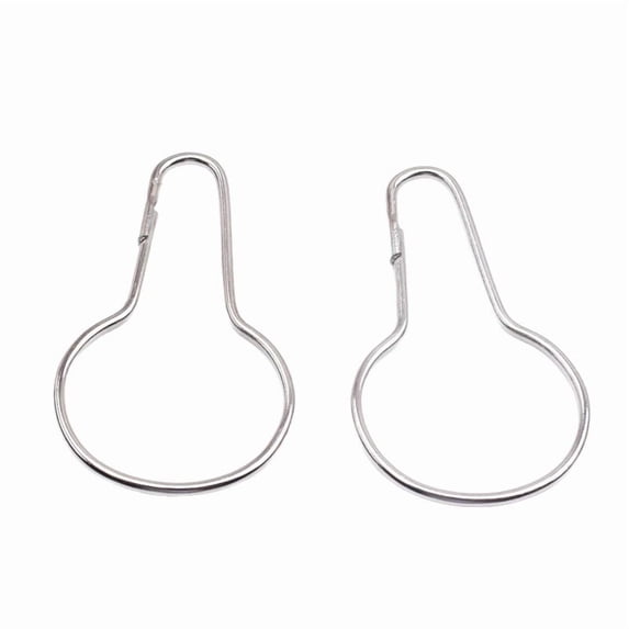 12 pack Shower Curtain Rings Hooks, Rust-Resistant Metal Shower Curtain Hooks, Shower Curtain Rings for Bathroom Shower Curtain Rod (12Pcs)