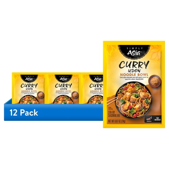 (12 pack) Simply Asia Curry Udon Seasoning Mix, 0.87 oz Pouch