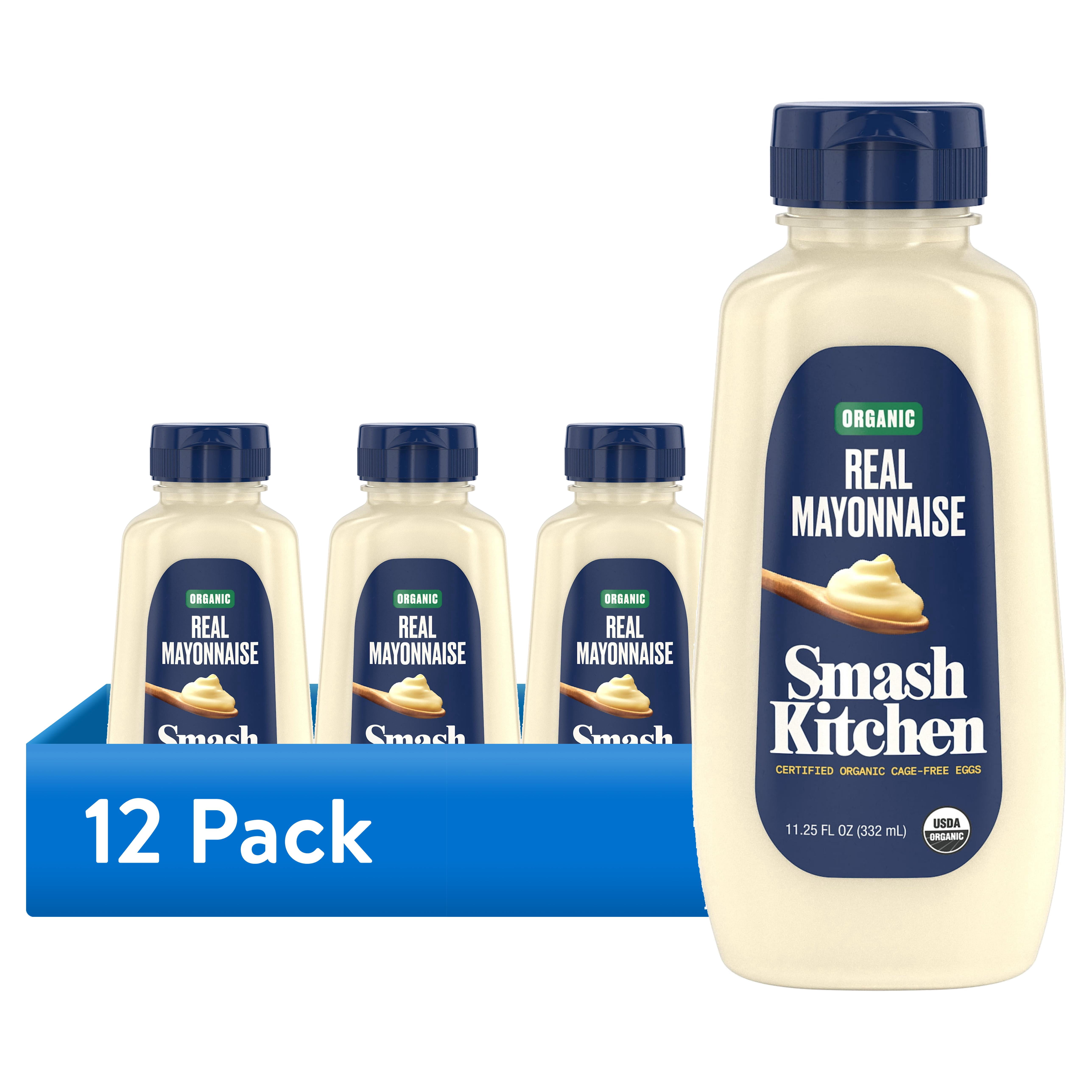 (12 pack) Smash Kitchen Organic Real Mayonnaise, 11.25 fl oz Bottle