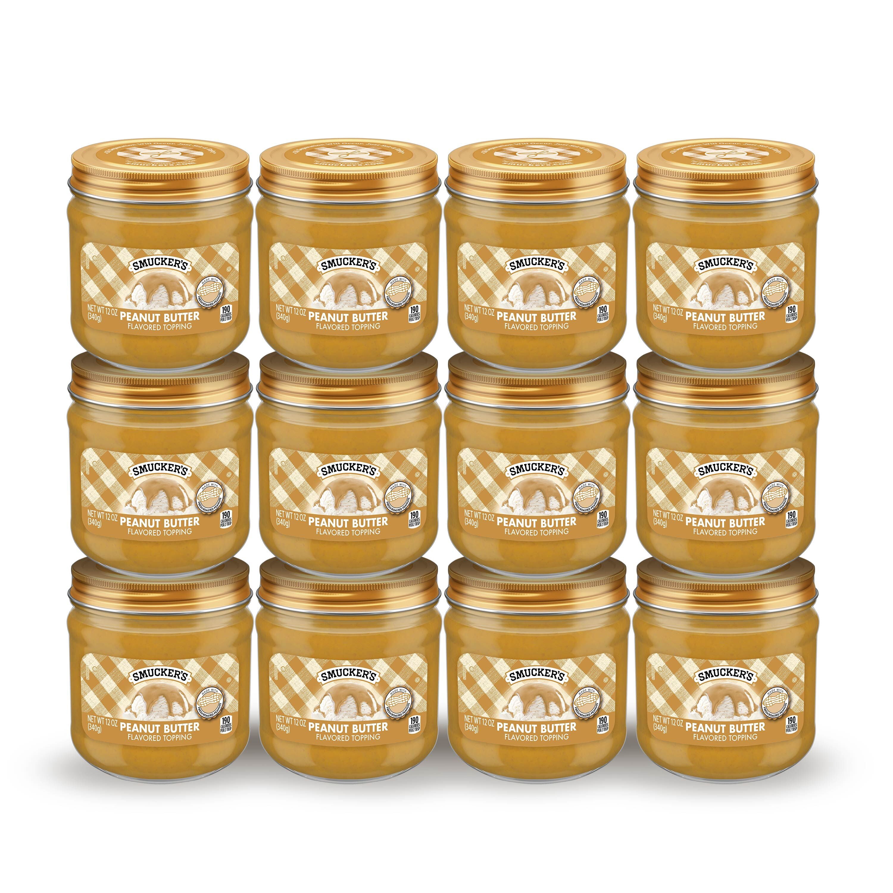 (12 pack) Smucker's 12 Ounce Peanut Butter Sauce Each