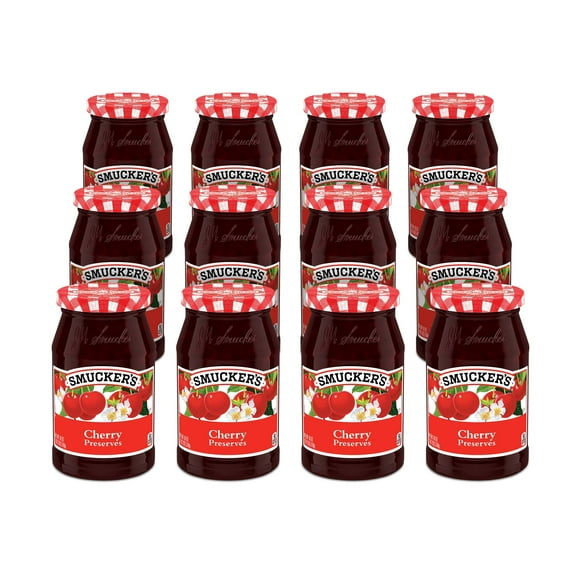(12 pack) Smucker's Cherry Preserves, 18 oz