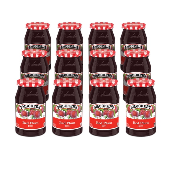 (12 pack) Smucker's Red Plum Jam, 18 oz