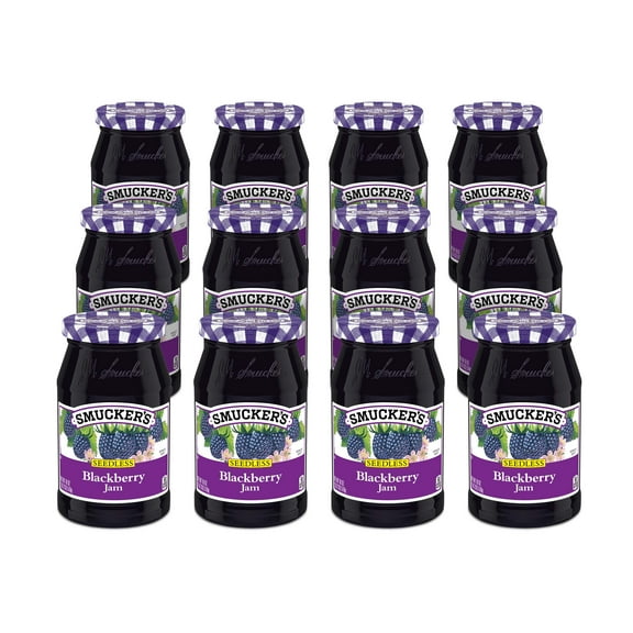 (12 pack) Smucker's Seedless Blackberry Jam, 18 oz