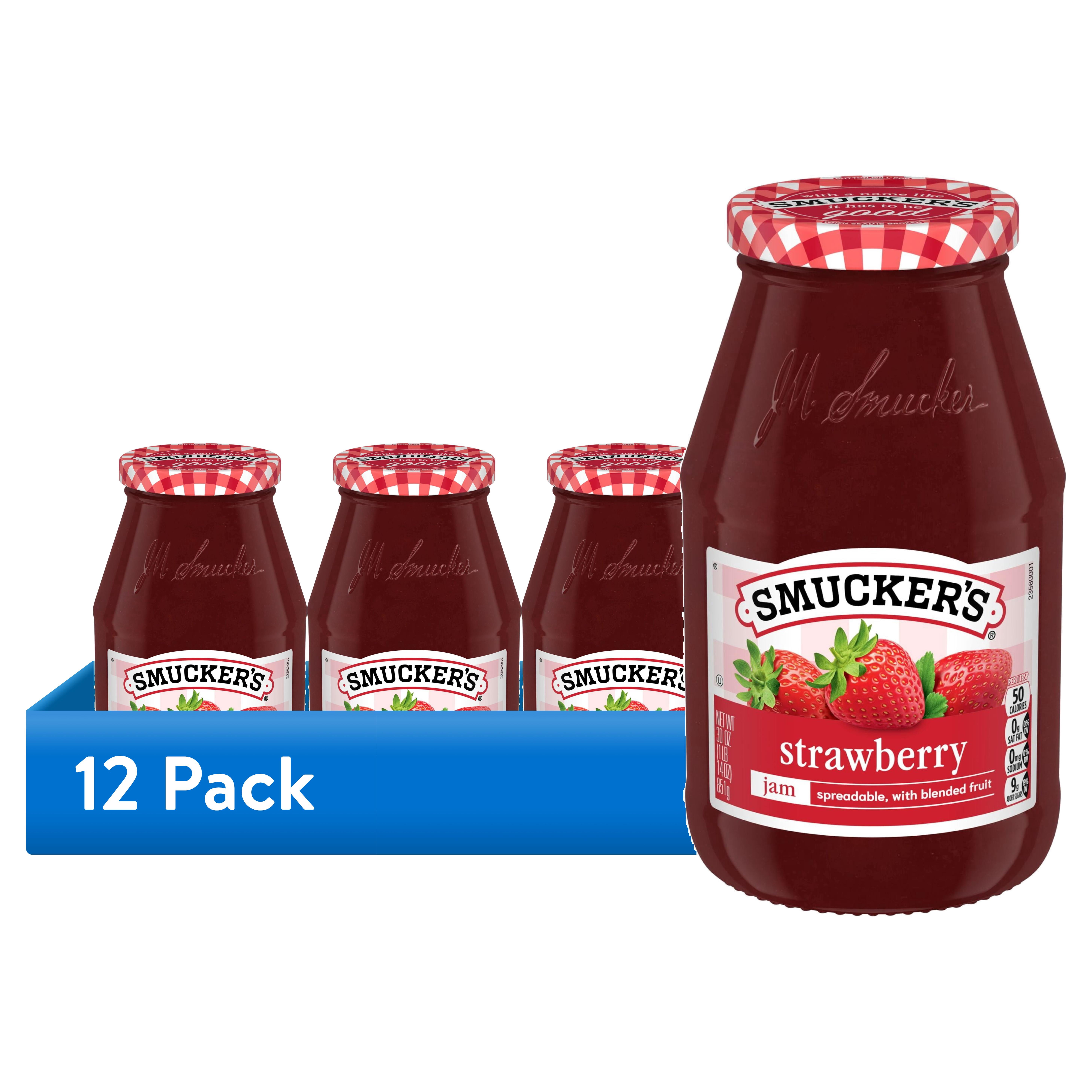(12 pack) Smucker’s Strawberry Jam, 30 oz Jar