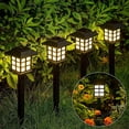 thumbnail image 1 of 12 pack Solar Pathway Lights Outdoor LED Solar Powered Garden Lights - Warm White, 1 of 7