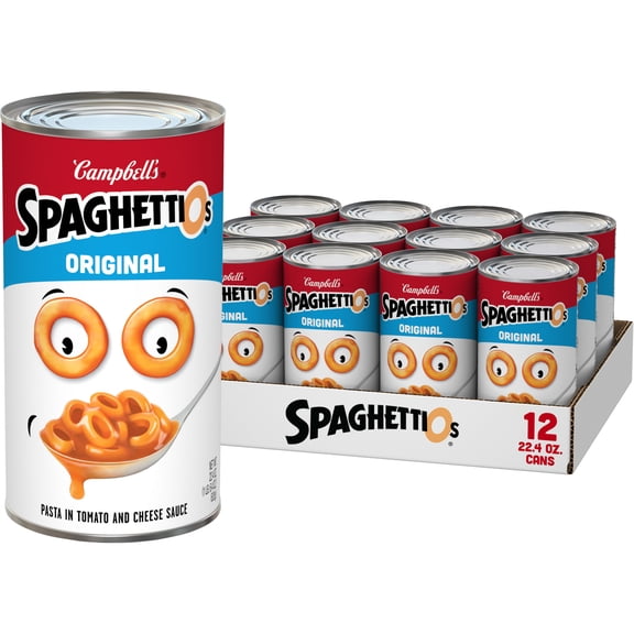 (12 pack) SpaghettiOs Original Canned Pasta, 22.4 oz Can