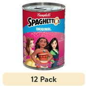 (12 pack) SpaghettiOs Original Disney Princess Shapes Canned Pasta, 15.8 oz Can