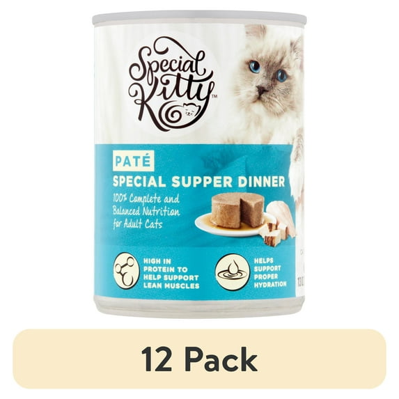 (12 pack) Special Kitty Special Supper Dinner Pate Wet Cat Food, 13 oz Can