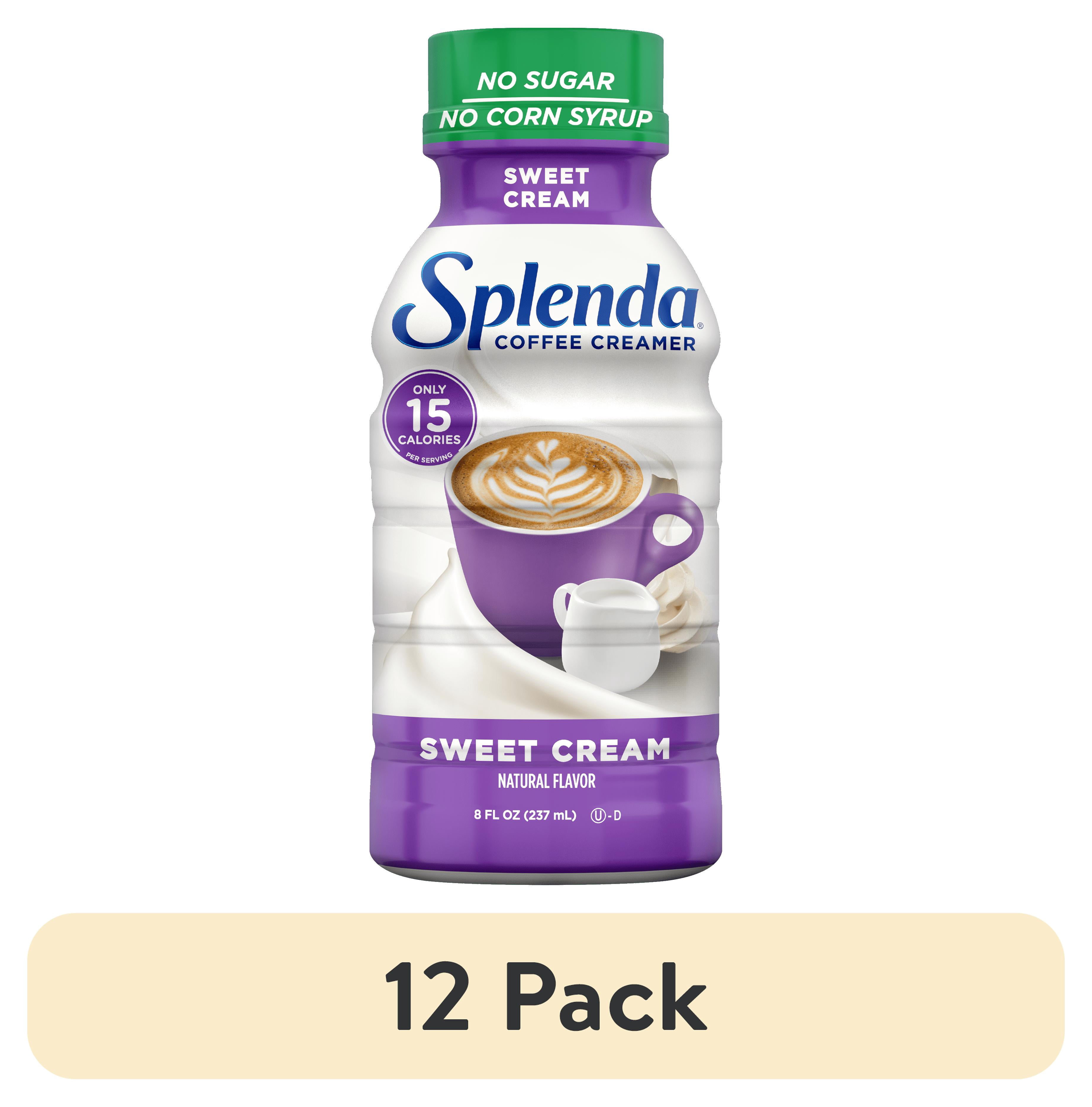 (12 pack) Splenda Sugar Free, Low Calorie Sweet Cream Coffee Creamer, 8 fl Ounces Bottle