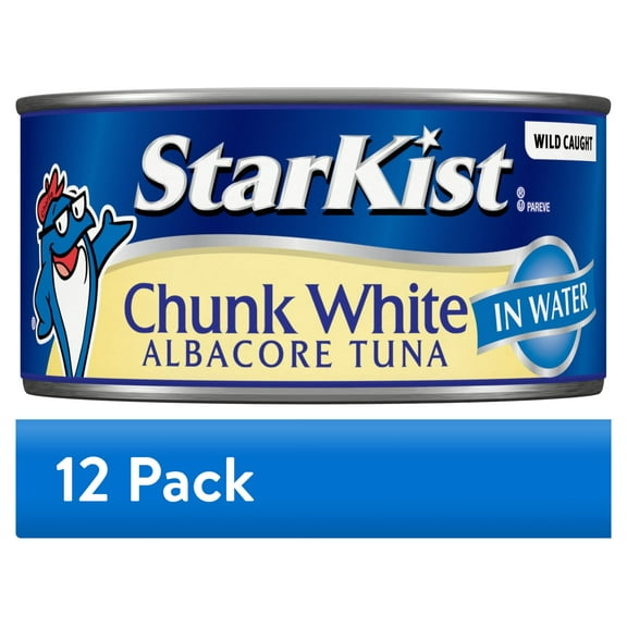 (12 pack) StarKist Chunk White Albacore Tuna in Water, 22g Protein, 12 oz Can