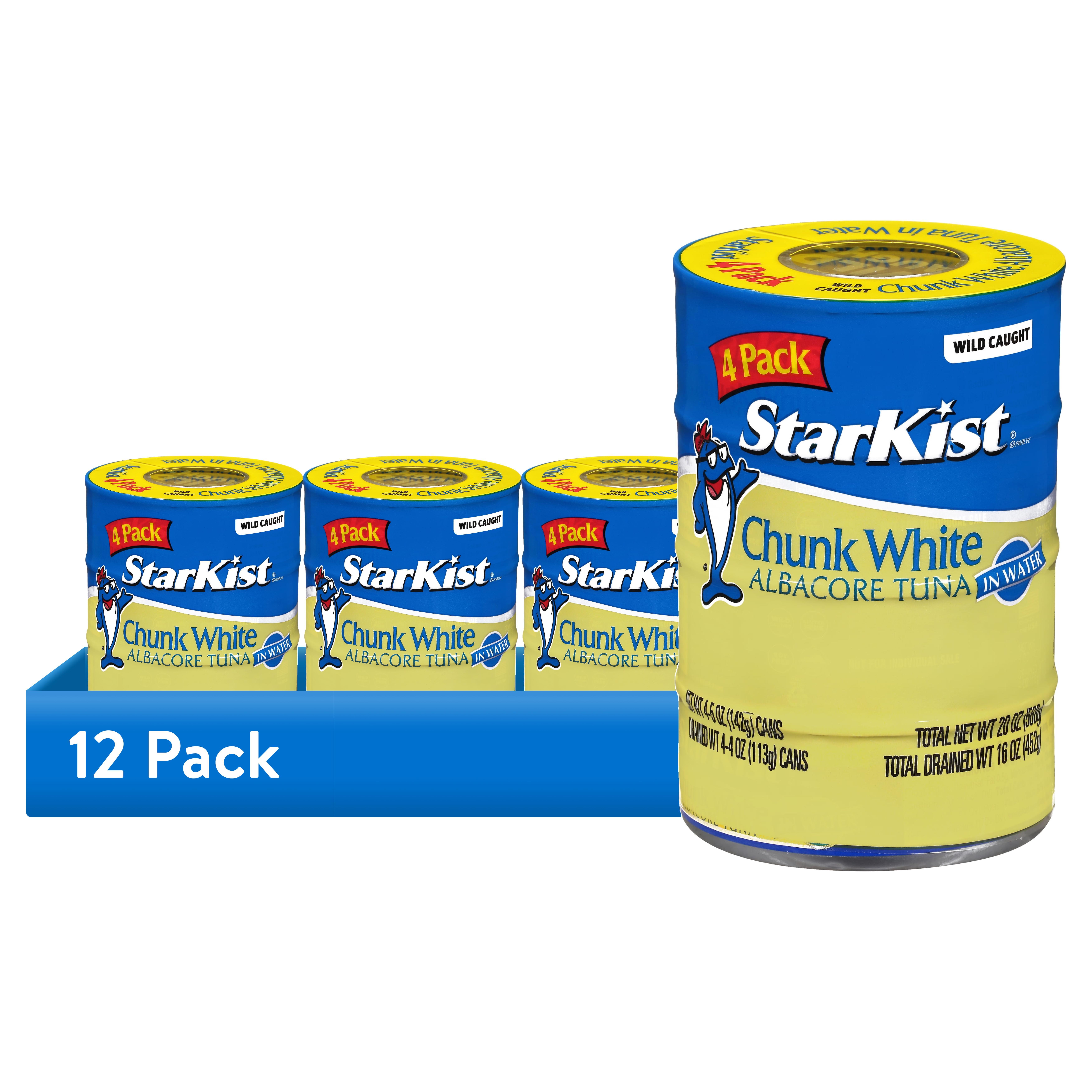 (12 pack) StarKist Chunk White Albacore Tuna in Water - 5 oz Can (4-Pack)
