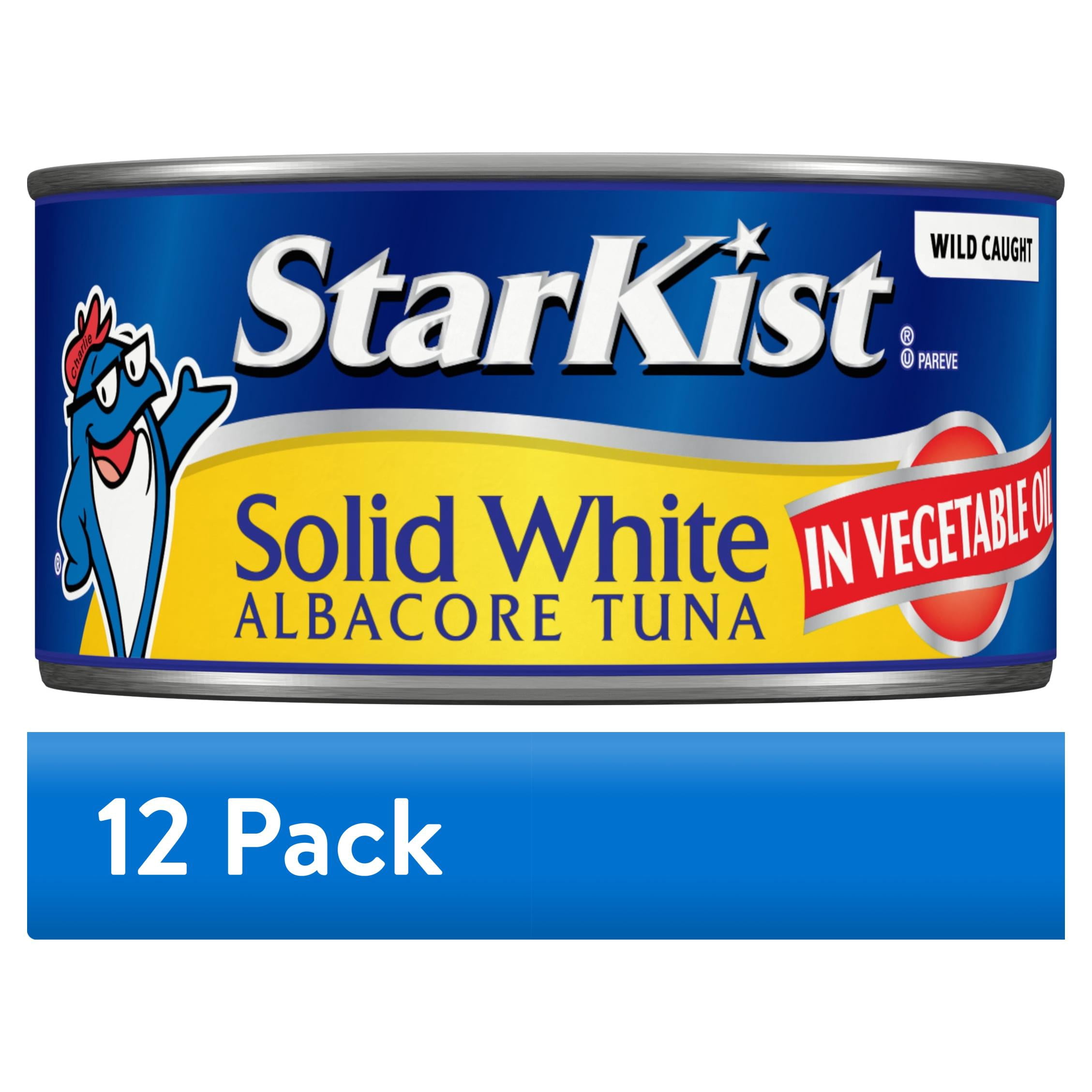 (12 pack) StarKist Solid White Albacore Tuna in Oil, 19g Protein, 12 oz Can