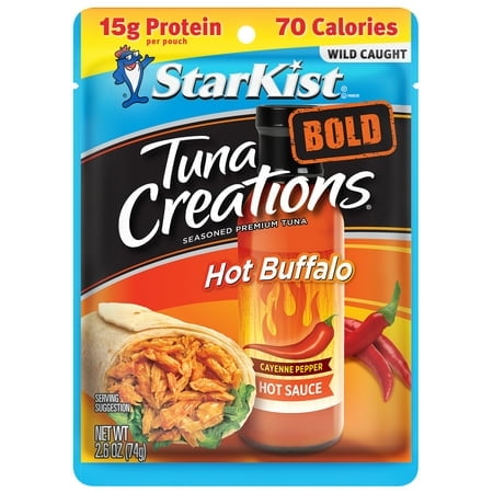 (12 pack) StarKist Tuna Creations® BOLD Hot Buffalo Style, Wild Caught, 15g Protein, 2.6 oz Pouch