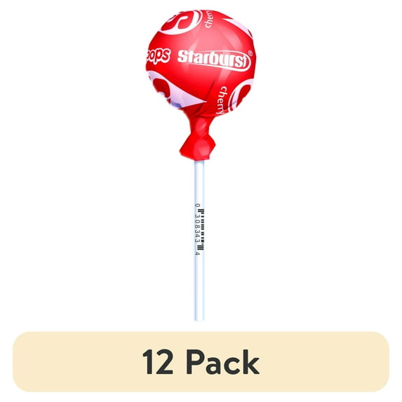 (12 pack) Starburst Lollipops Assorted Flavored Filled Suckers Hard Candy Party Candy, 0.85 oz