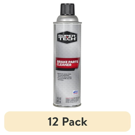 (12 pack) Super Tech Brake Parts Cleaner, 14.5 oz